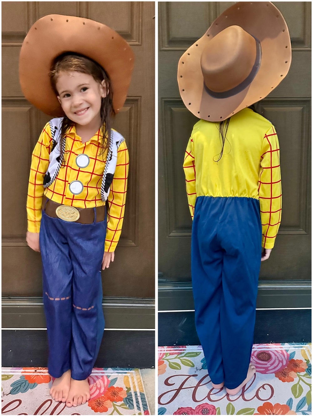 Disney | Woody the Cowboy Halloween Costume and Hat | Size 3-4